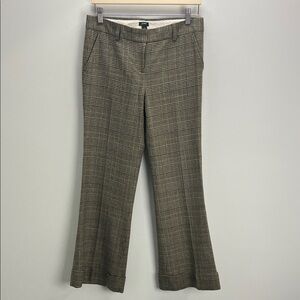Vintage J. Crew City Fit Houndstooth Wool Trousers Womens 4 Academia Old Money
